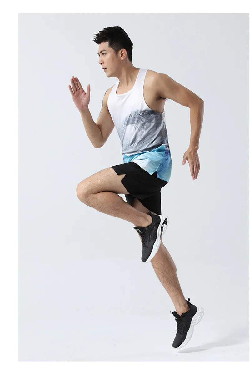 Adult Men Women Running Hiking Shirts Tight Gym Tank Top Fitness Marathon T-shirts Sport Exercise Basketball Vest Clothes B26