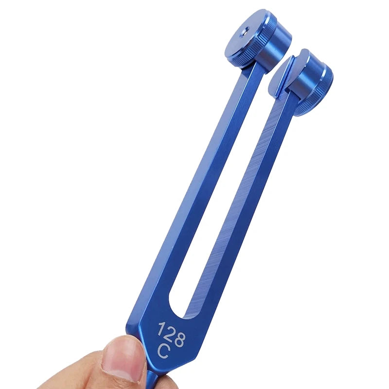 128Hz Aluminum Alloy Tuning Fork With Hammers For Nervous System Testing Sound Healing Therapy Health Care