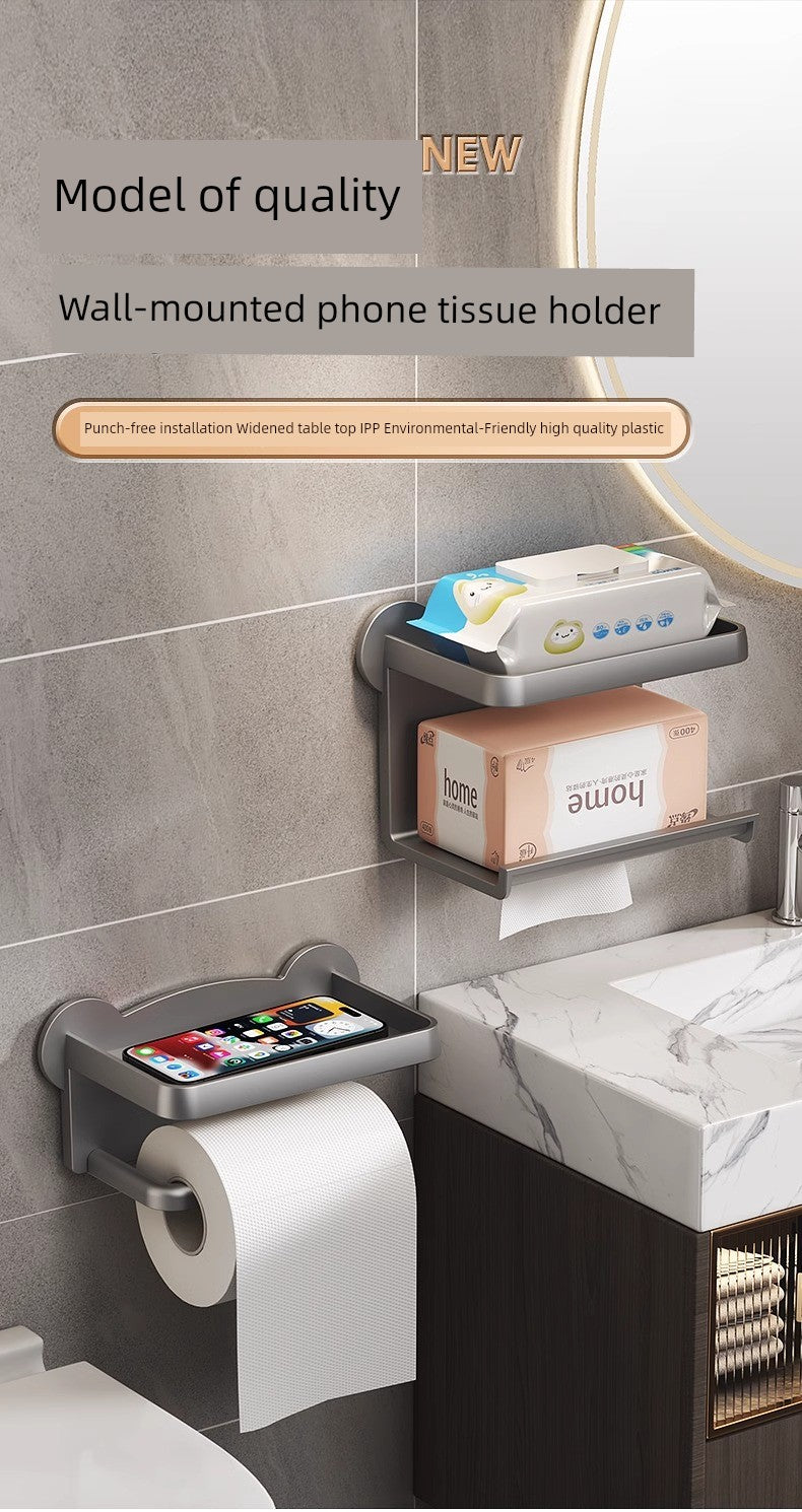 Bathroom Storage Rack Wall Hanging Waterproof Tissue Box