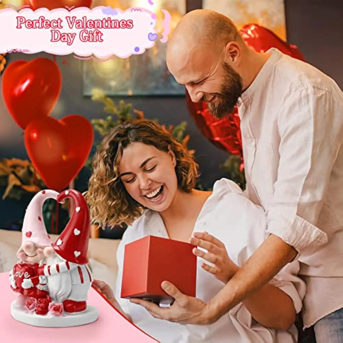 Christmas New Product Ornament Valentine's Day Dwarf Statue Decoration Home Decor Valentine's Day Resin Sculpture Small Ornament