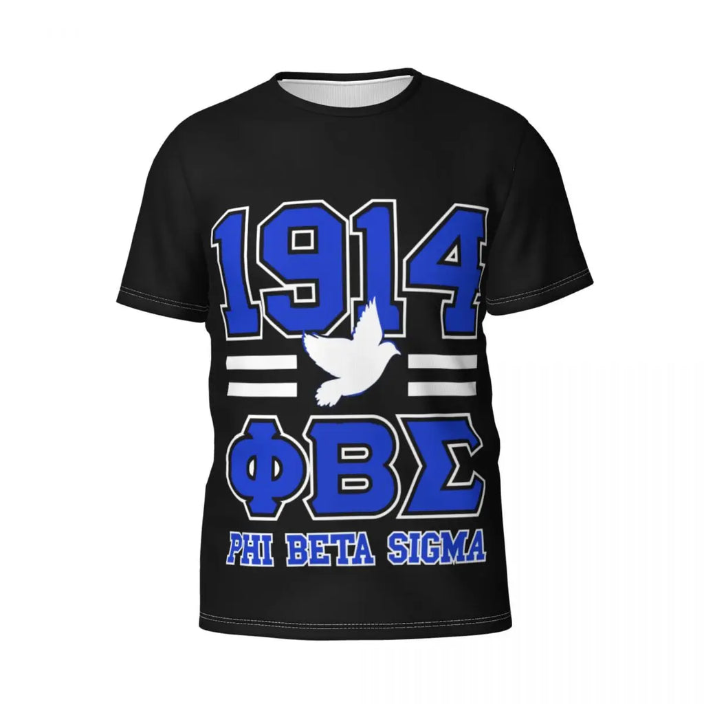 Phi Beta Sigma PBS Fraternity Men's Athletic Cotton Classic Short Sleeve Crewneck T-Shirt Tee Shirt