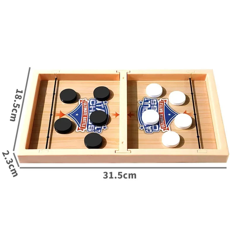 Desktop Battle Board Table Hockey Paced Sling Puck Board Game Fast Sling Puck Winner Party Game Child Adult Double Family Game T