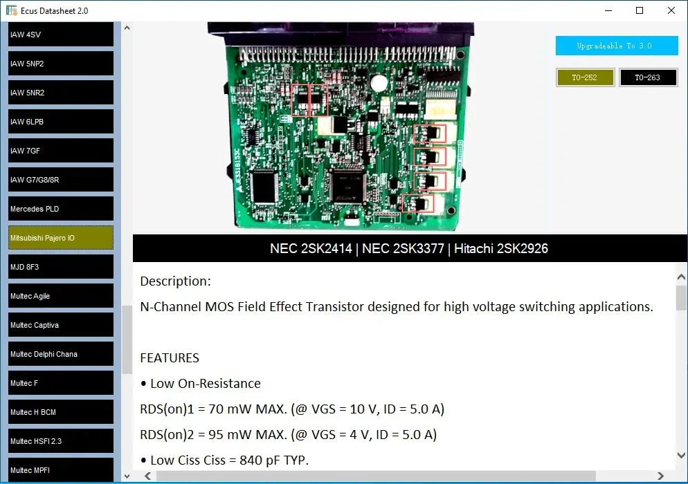Datasheet ECUs 2.0 repair course PCB workshop  factory repair ECU service Automobile Diagnostic Tools link Car Vehicle Tool Auto