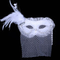 Carnival Masquerade For Women's Faux Feather Party Face Mask Novelty Halloween Christmas Easter Cosplay Party Prom Mask