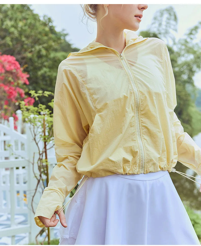 Outdoor Sunsuit Summer Mesh Breathable Zipper Skin Jacket Cardigan Excursion Hiking Hooded Sunscreen Jacket