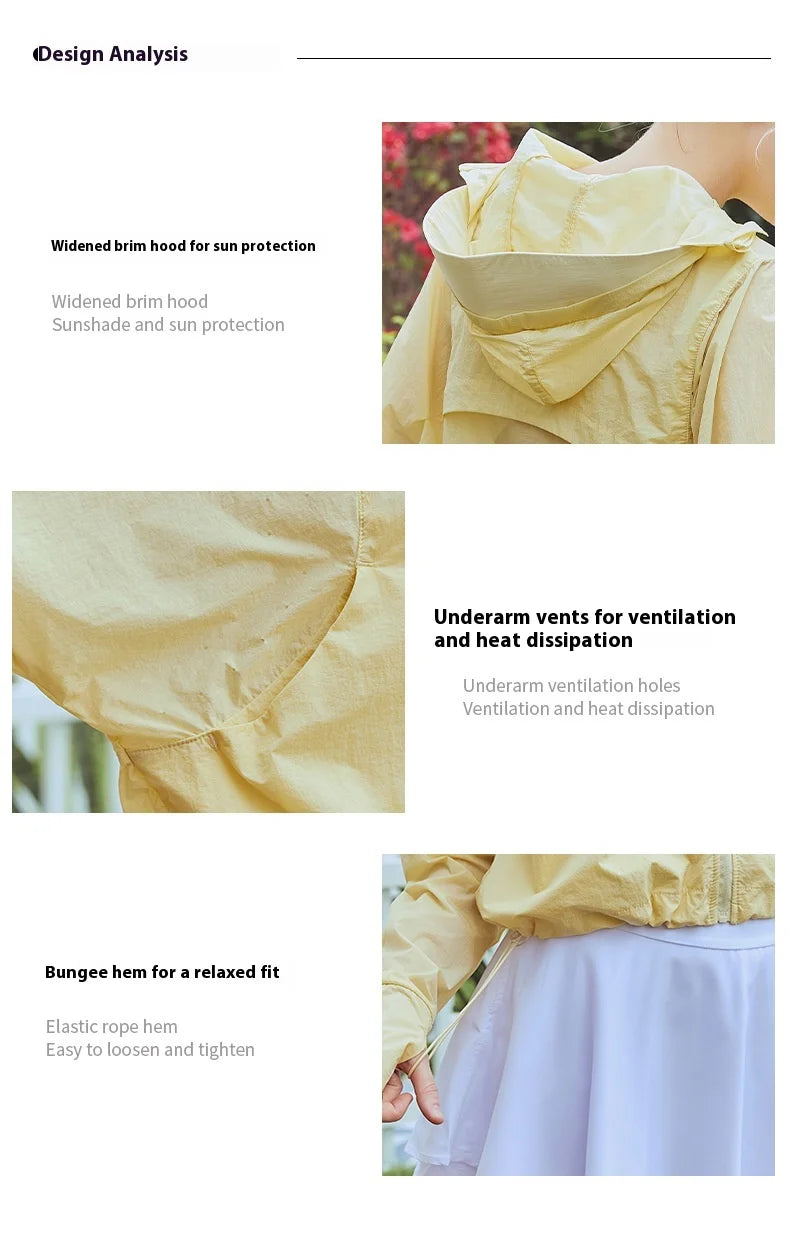 Outdoor Sunsuit Summer Mesh Breathable Zipper Skin Jacket Cardigan Excursion Hiking Hooded Sunscreen Jacket