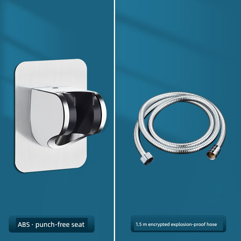 Shower Bracket Punch-Free Fixed Base Shower Nozzle Adjustable Rain Suction Cup Bathroom Shower Head Accessories