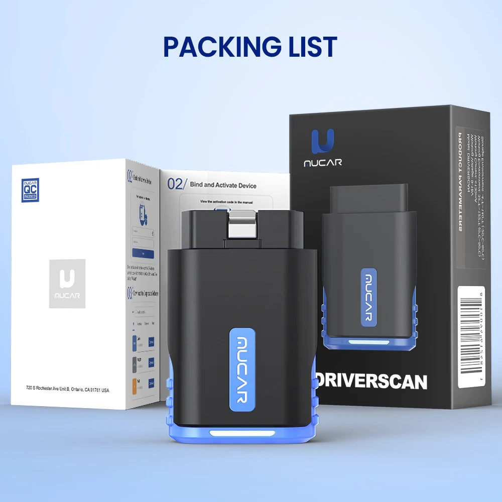 MUCAR DriverScan OBD2 Scanner Bluetooth, Bi-directional scan Tool OE Level All System Diagnostic Active Test 15 Service Function