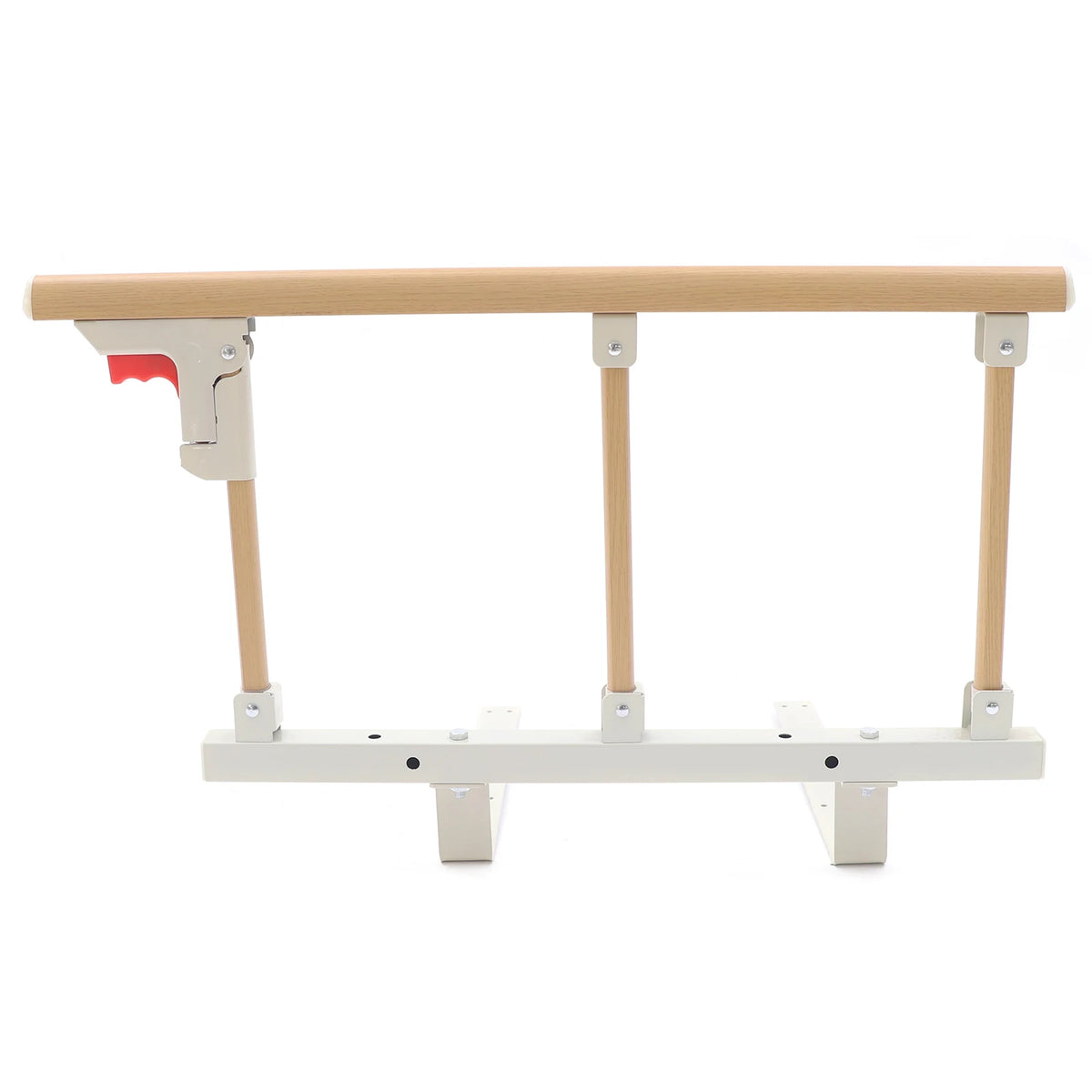 Bedside Foldable Wooden Bed Rail for Elderly Easy to Assemble, Bed Rail Safety Frame for Seniors Pregnant Patients, Bed Handrail