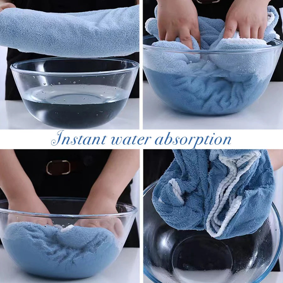 Bath Towel And Turban Hair Towel For Women With Lovely One Pocket Wearable Microfiber Towels 2 Pcs/Set Bathroom Accessories