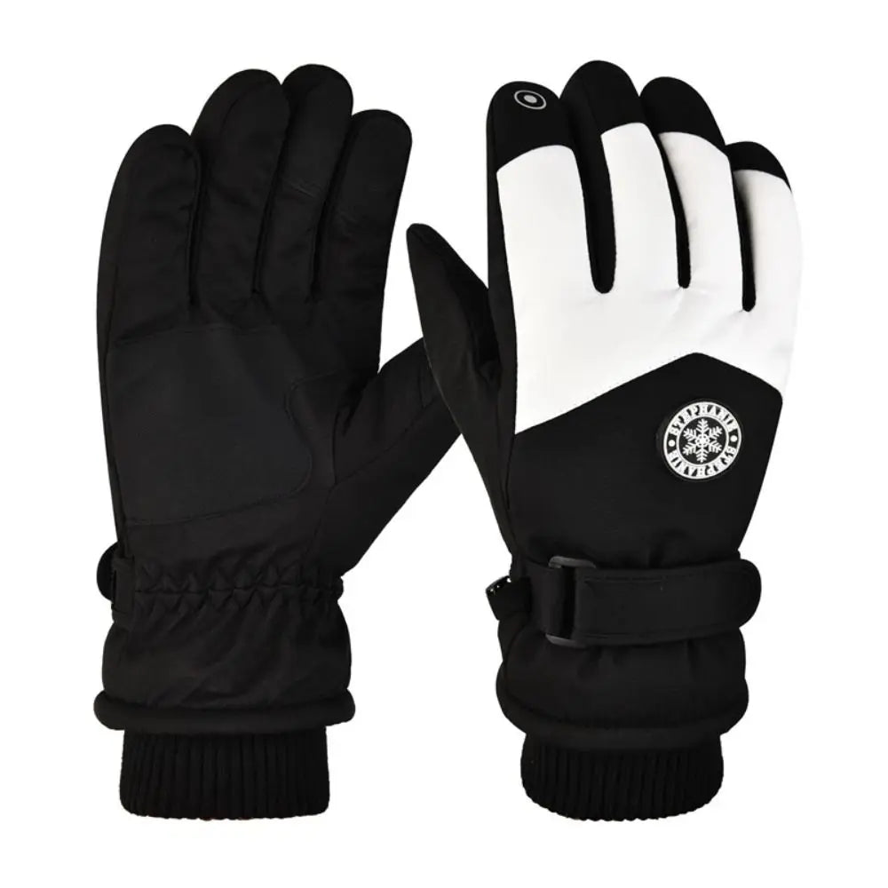 Outdoor Sports Touch Screen Winter Ski Gloves Warm Waterproof Velvet Gloves Korean Style Thermal Driving Gloves Outdooor