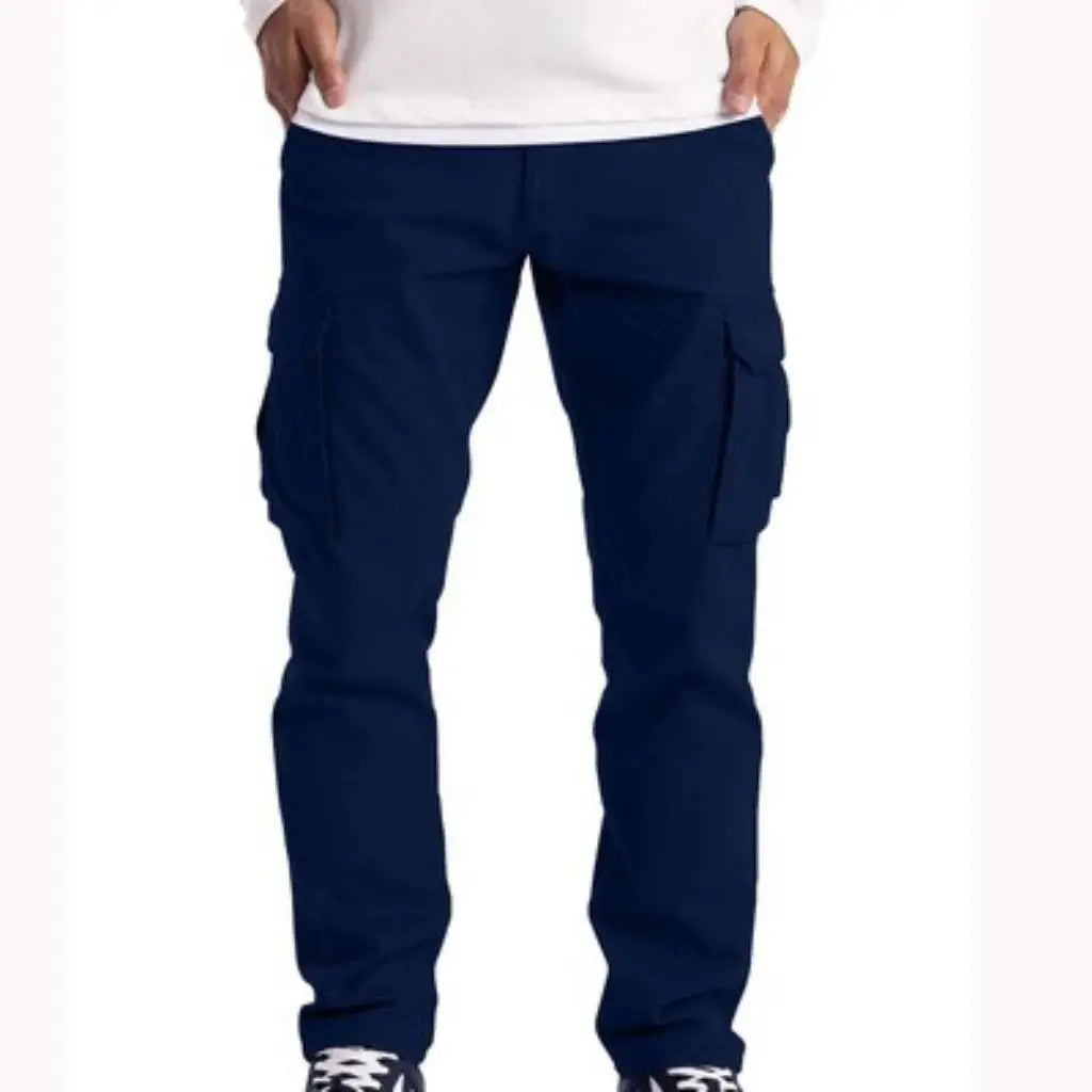 Plus Size S-5XL Men Cargo Pants Spring Autumn  Casual Muti Pocket Cotton Slim Straight  Elastic Long Tactical Hiking