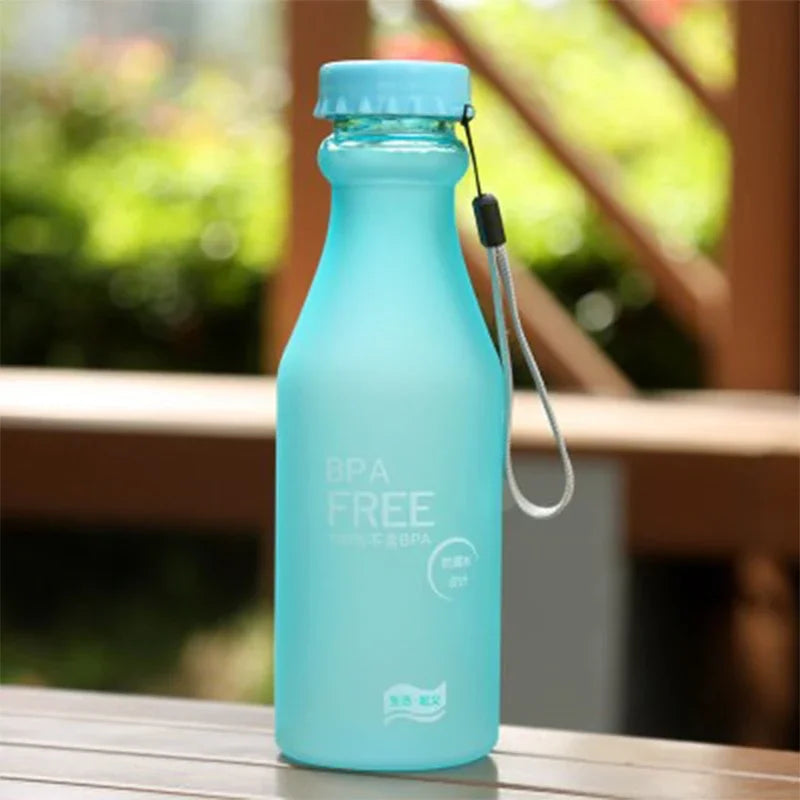 2022 Candy-Colored Frosted Leak-proof Plastic Portable Non-breakable Soda Bottle Sealed Water Cup Beverage Water Bottle