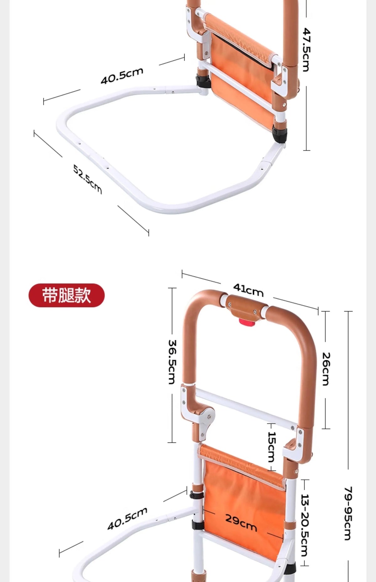 Fold Down Bed Rail Senior Bed Rails Support Side Railings Guard Rails Senior Bed Rails Elderly Adults Sicurezza Shilao Furniture