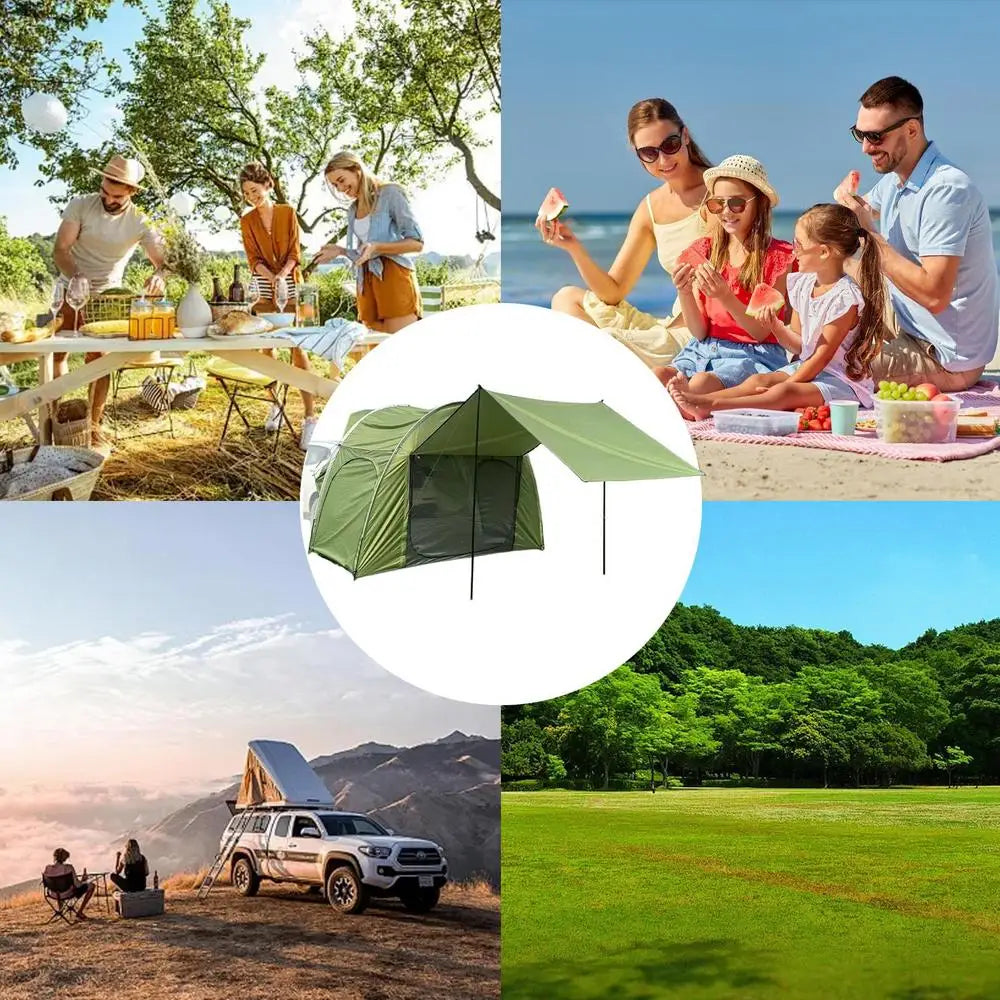 SUV Tent For Camping SUV Tent Camping Tarp With Awning Car Tailgate Shade Awning Tent For Camping SUV Camping Tent For Van MPV