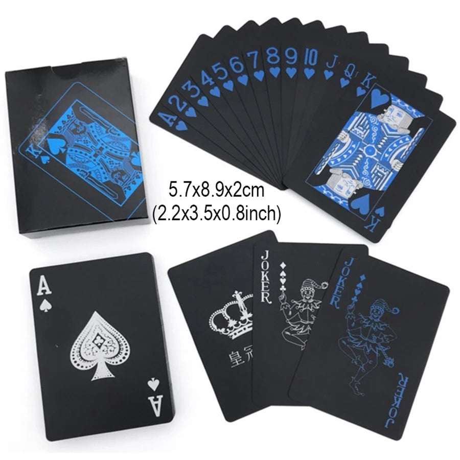 Black blue Playing Card Poker Game Deck red yellow Poker Suit Plastic Magic Waterproof Deck Of Card Magic Water Gift Collection