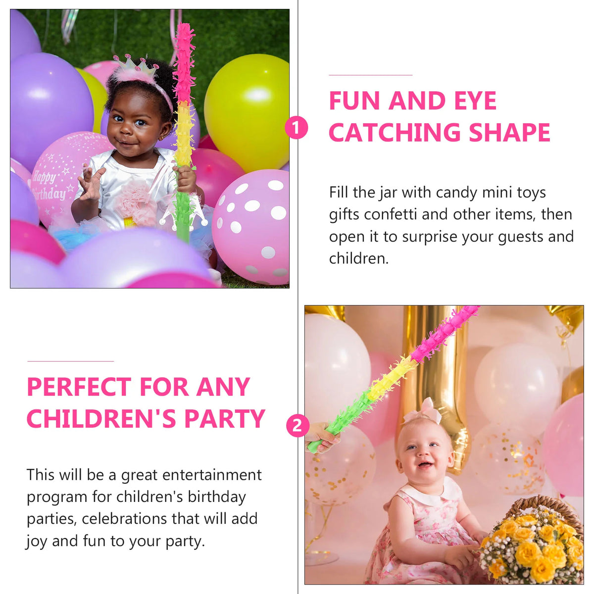 Party Pinata Noisemakers Birthday Supplies Stick Sports Paper Fringecheeringdecorationsfavors Christmas Events Sporting Mexican