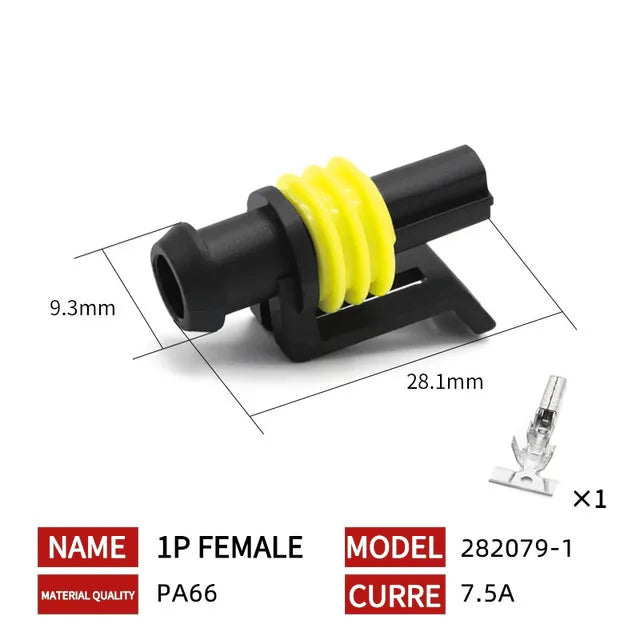 20/50/100Sets AMP Waterproof Connector 1/2/3/4/5/6 Pin 12A IP68 Electrical Automotive Wire Connector Plug Terminals Truck Car