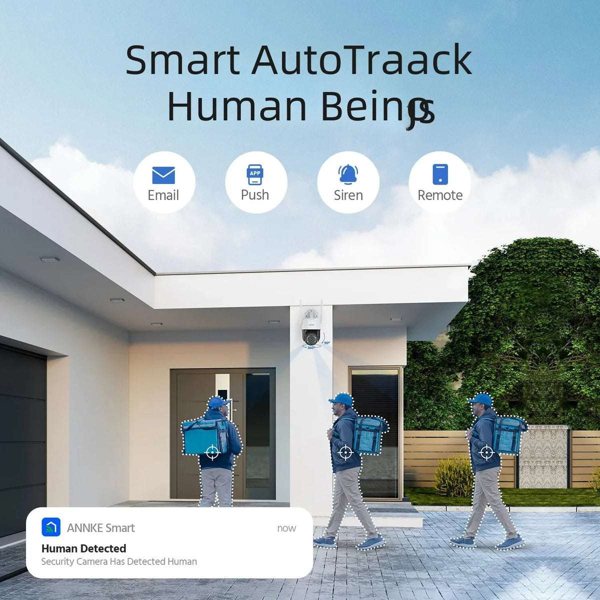 ANNKE 5MP 20X optical zoom Camera Built-in Microphone Speaker Wifi Survalance Camera Full-Color Human detection Smart Tracking