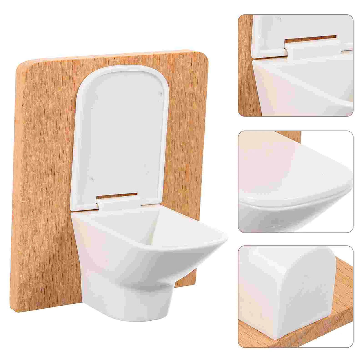 Room Toys Toilet Cake Toppers Bathroom Furniture Victorian Dollhouse Mini Decor Accessories Wood