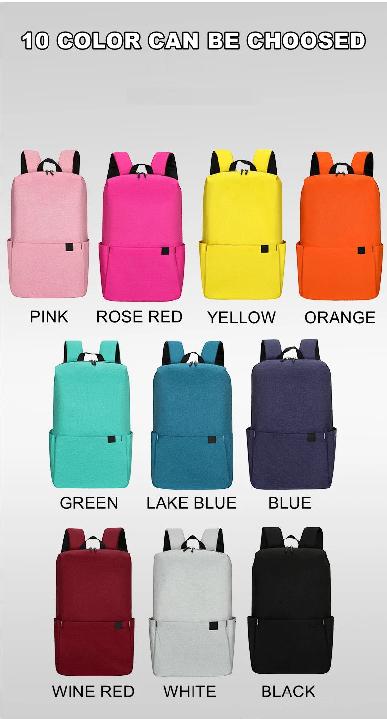 New Sports Backpacks for Unisex 10L Outdooor High Capacity Oxford Waterproof College Backpack Women Men Travel School Bags