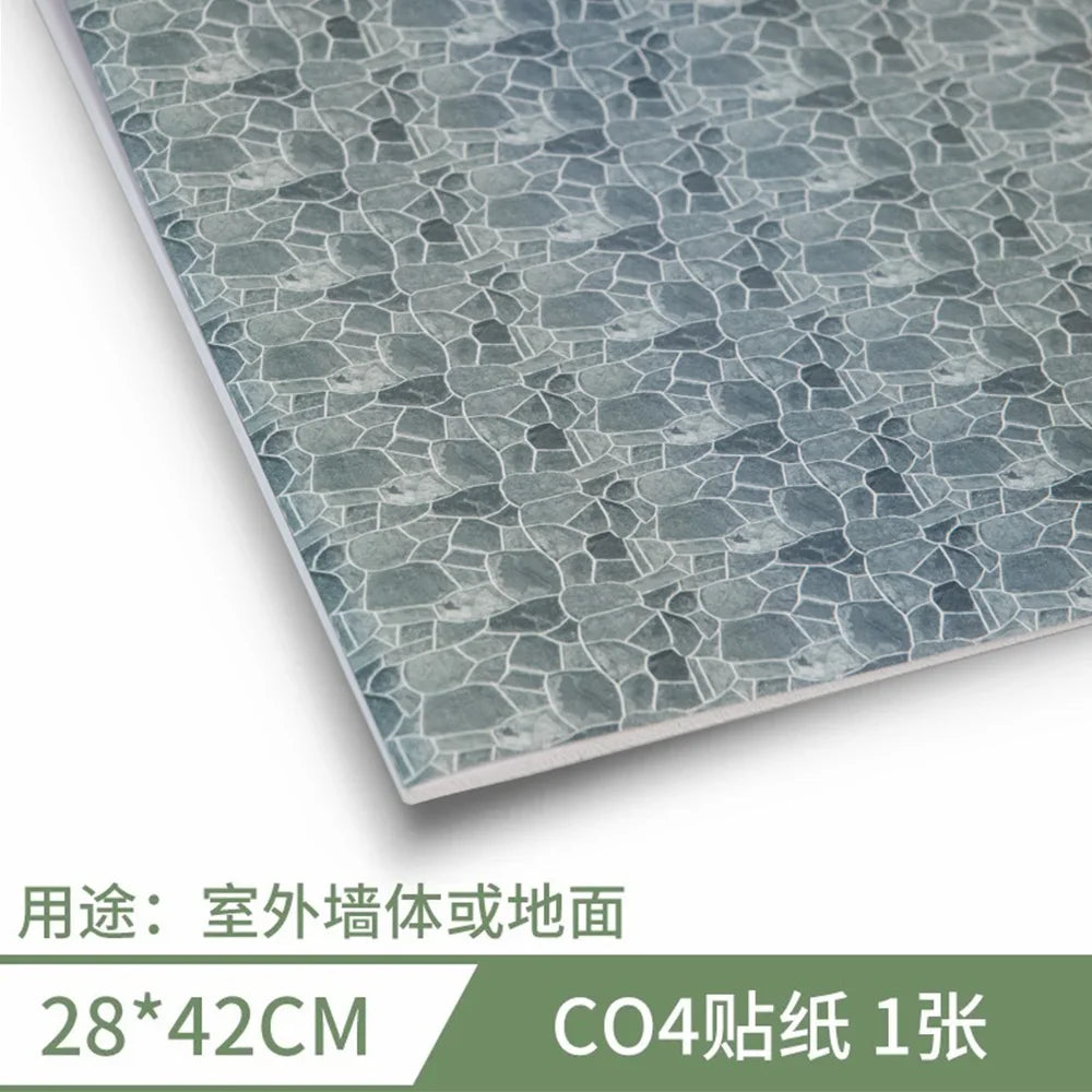 28x42CM Floor/Wall Sticker Materials DIY House Building Indoor/Outdoor Ground Layout Accessory With Back Adhesive 2Pcs/Lot
