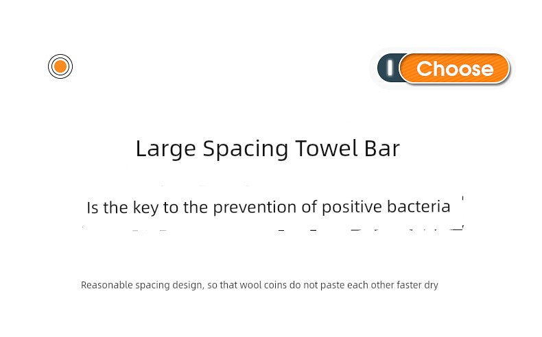Punch-Free 304 Stainless Steel 2-Layer Bathroom Towel Rack