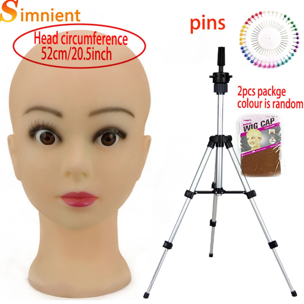Mannequin Head With Tripod For Making Wig Hat Glasses Mask Display Cosmetology Manikin Head For Makeup Practice Wig Install Kit