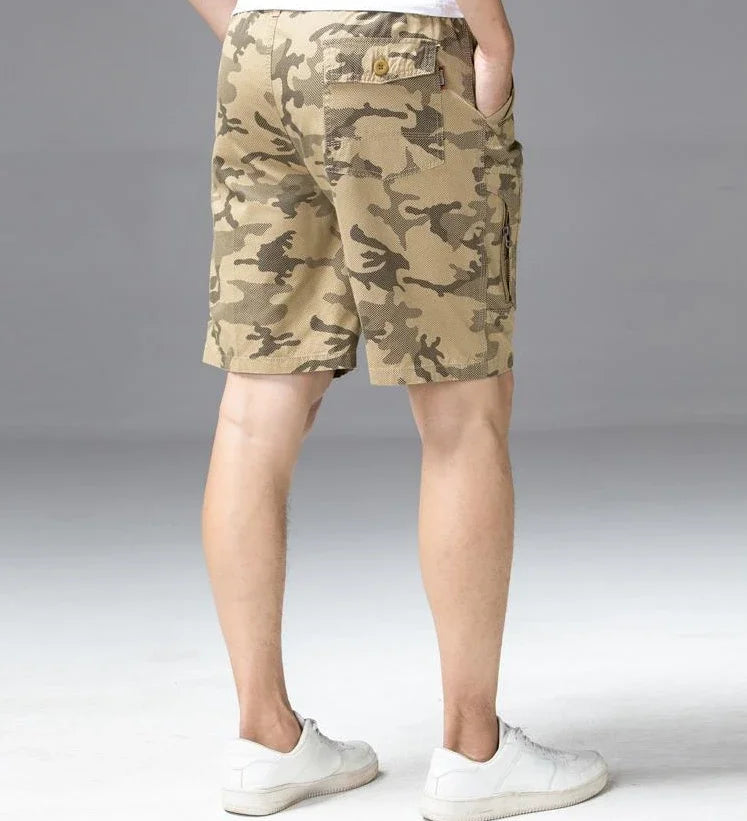 Male Short Pants Hiking Blue Camouflage Men's Cargo Shorts Camo Designer Jorts Streetwear Comfortable Y2k Clothing Young On Sale