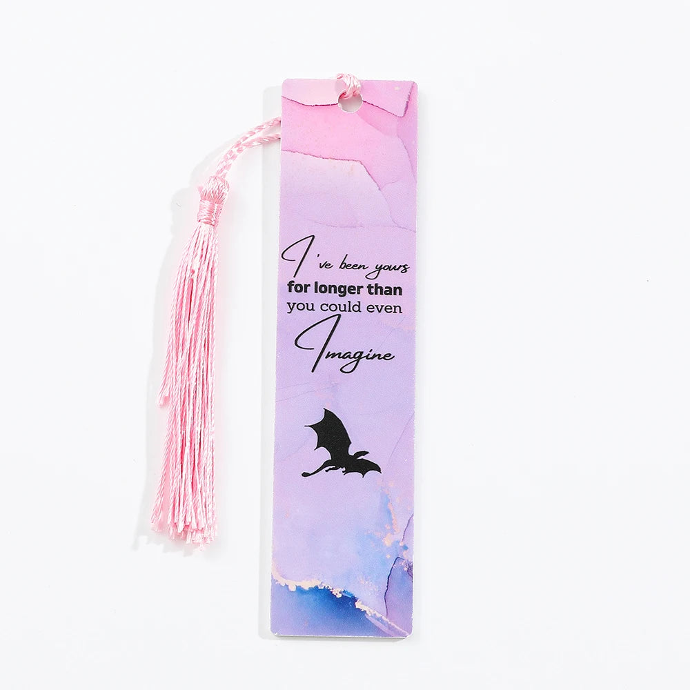 1pc Black Dragon Bookmarks Anime Tassel Bookmarks Reading Markers For Book Lovers Acrylic Bookmarks Friends Teachers Stationery