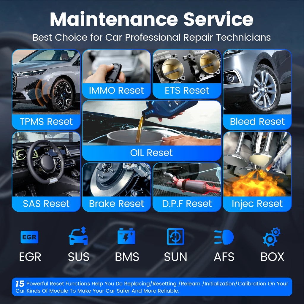 MUCAR DriverScan OBD2 Scanner Bluetooth, Bi-directional scan Tool OE Level All System Diagnostic Active Test 15 Service Function