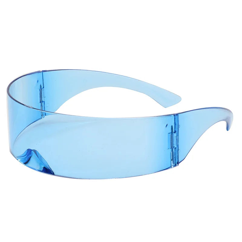 Novelty Metallic Silver Space Robot Party Eye Glasses     Soldier Sunglasses Unisex Photo Prop Goggles
