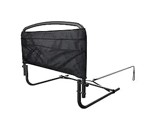 Stander 30" Safety Bed Rail with Padded Pouch, Folding Bedside Safety Guard Rail for Adults, Seniors, and Elderly, Under