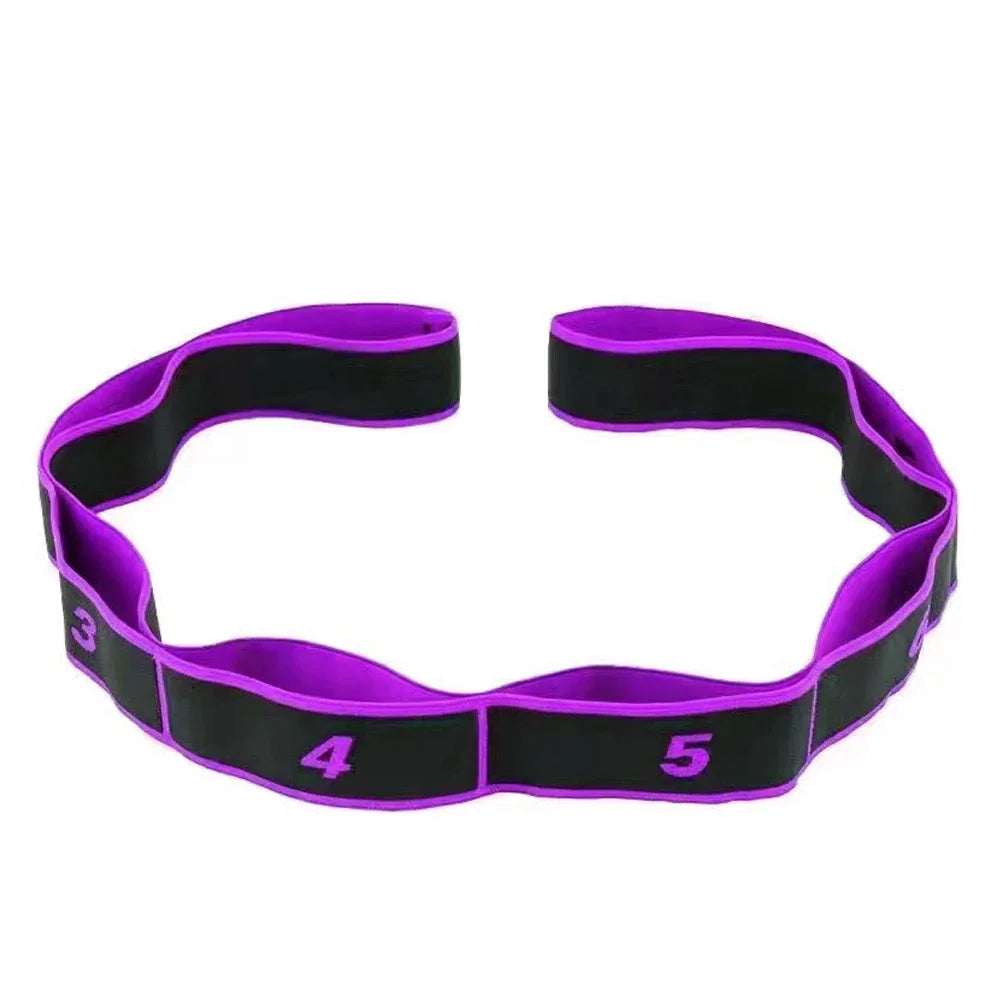 Fitness Exercise Women Man Latin Dance Elastic Stretch Belt With Number Exercise Pull Strap Sports Yoga Resistance Band