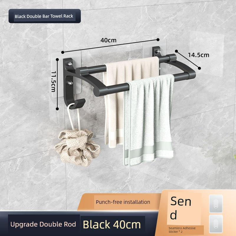 Wall-Mounted Alumimum Single Rod Toilet Towel Rack