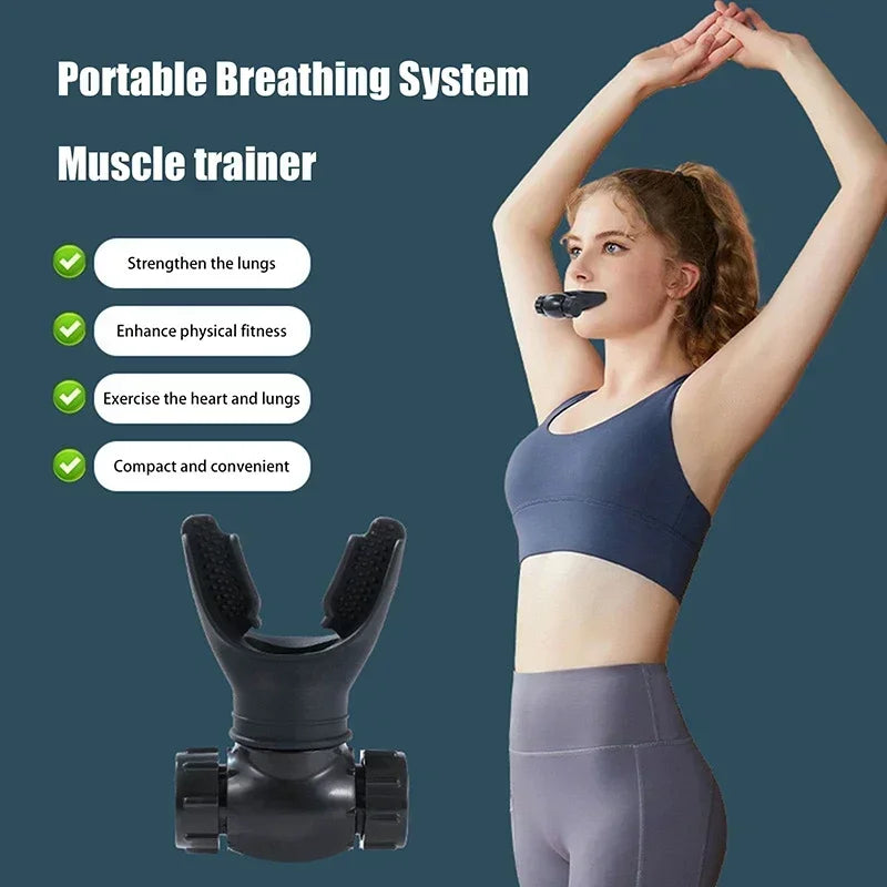1PCS Silicone Breathing Trainer Respiratory Muscles Portable Lightweight Lung Flexer Durable Fitness Adjustable Exerciser Device