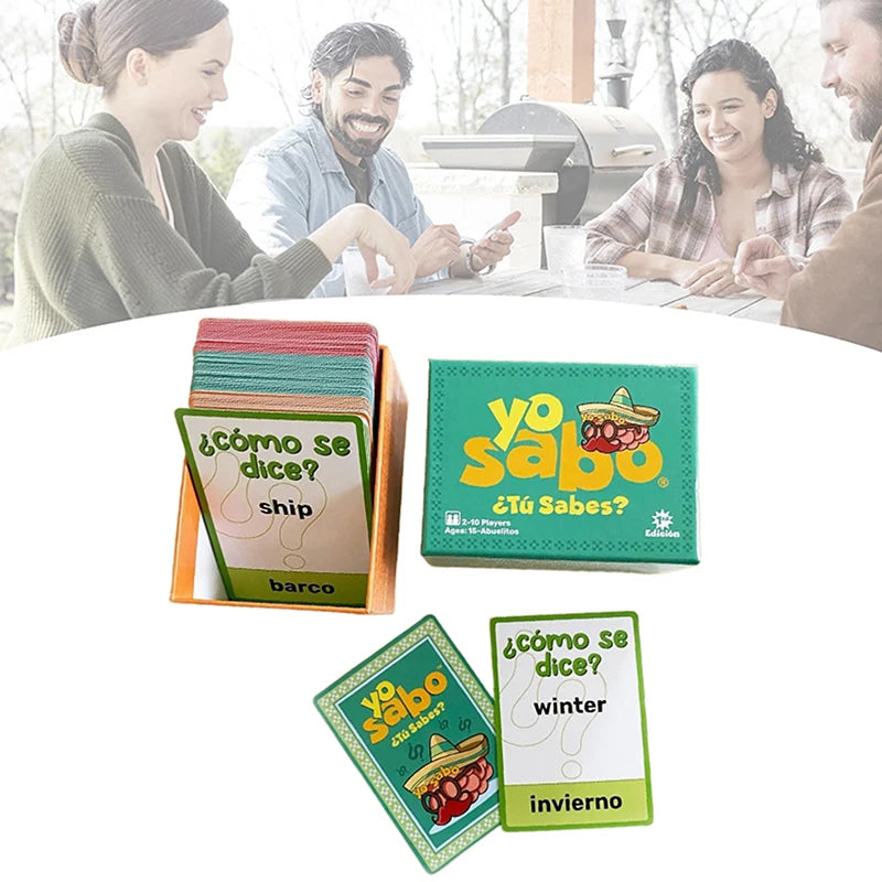 Family Friendly Bilingual Card Game For Game Nights - Hilarious Challenges, Trivia & Spanish Learning Fun For All Ages