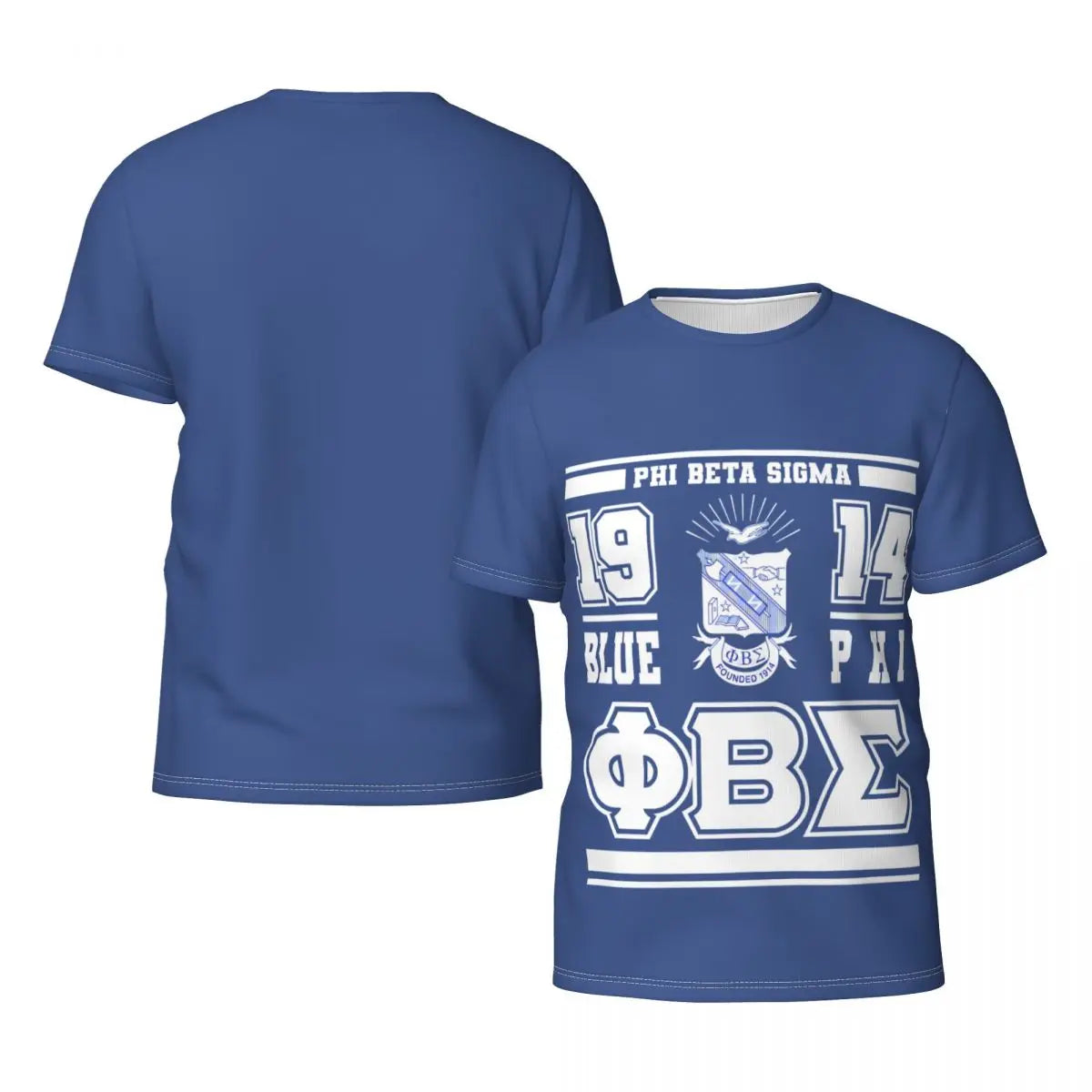 Phi Beta Sigma PBS Fraternity Men's Athletic Cotton Classic Short Sleeve Crewneck T-Shirt Tee Shirt