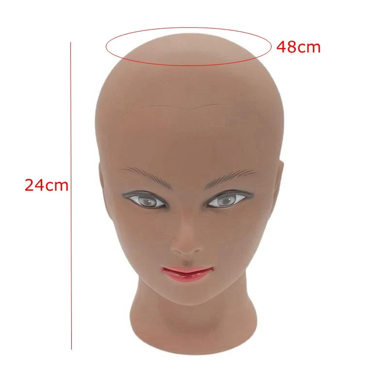 Female African Mannequin Head Without Hair For Making Wig Stand and Hat Display Cosmetology Manikin Training Head