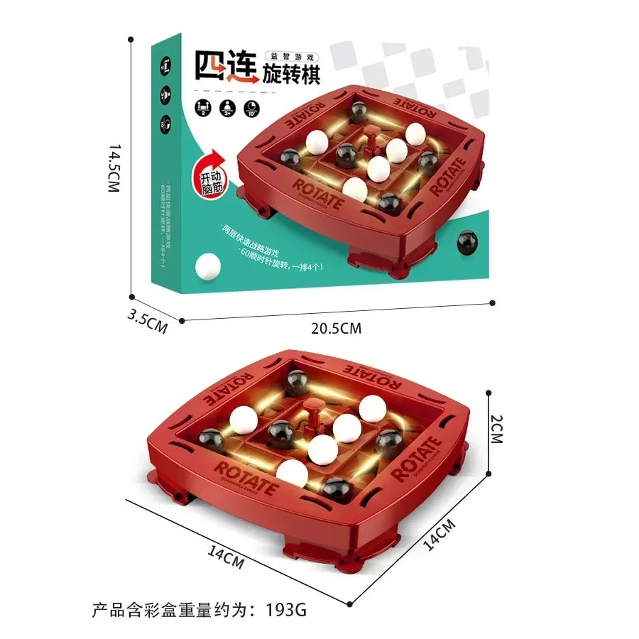 4 In A Row Game Educational Orbit Logic Board Game 2 Player Fast Strategy Track For Fun Family Party Parent-child Toys Gifts