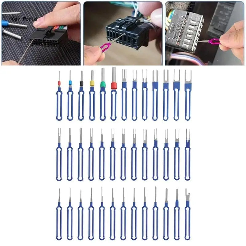 Multipurpose Automotive Terminal Removal Set, Electrical Pin Extractor Release Puller Tool for Car Connector Service 6XDB