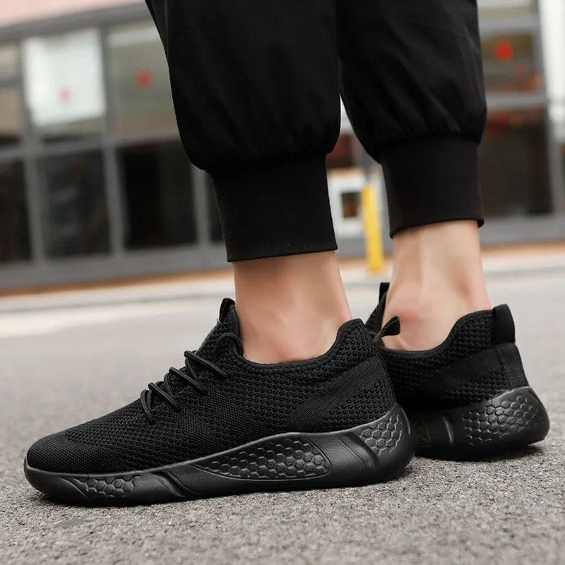 Men's Casual Sneakers Breathable Comfortable Walking Shoe Lace-up and Anti-slip Athletic Jogging Tennis Shoe Large Size 39-50