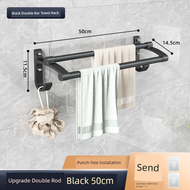 Wall-Mounted Alumimum Single Rod Toilet Towel Rack