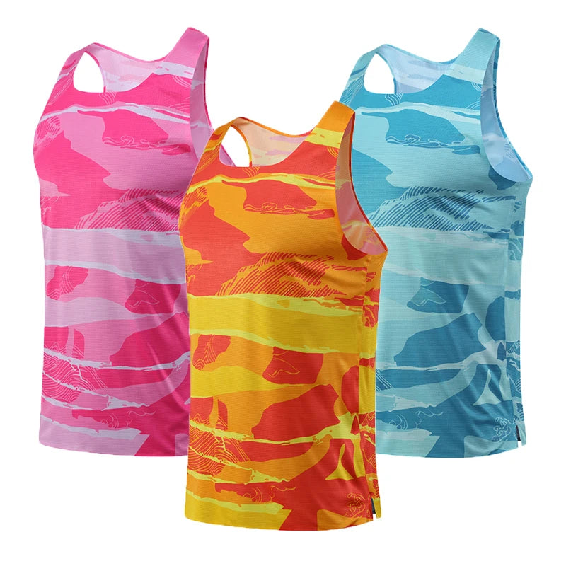 Adult Men Women Running Hiking Shirts Tight Gym Tank Top Fitness Marathon T-shirts Sport Exercise Basketball Vest Clothes D24