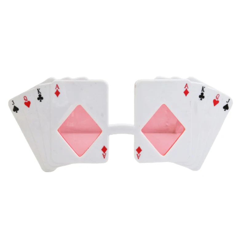Playing Card Sunglasses Cosplay Anime Glasses Birthday Party Wedding Celebration Decoration Props Novelty Dress up Costumes