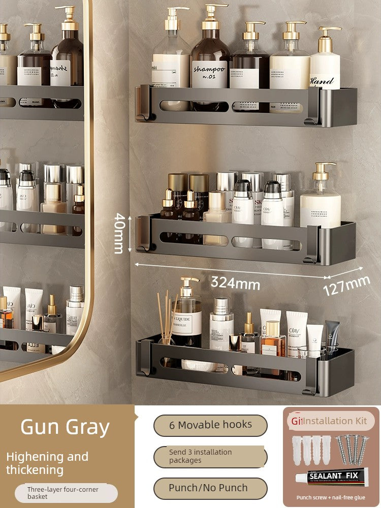Toilet Punch-Free Wall-Mounted Bath Storage Rack