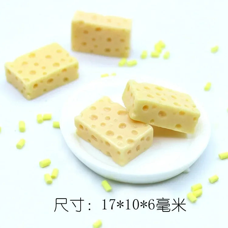 10pcs Artificial Foods Simulated Mini DIY Home Decor Creative Cheese Earring Vegetables Toys Resin Party Supplies Accessories