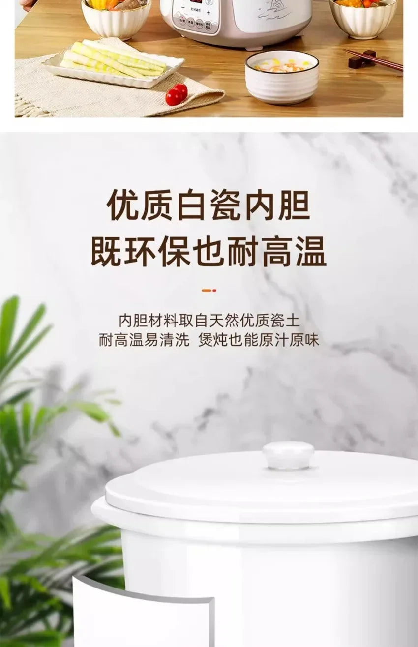 Water-proof electric stew pot household bird's nest electric stew pot ceramic soup cooking porridge food supplement health care