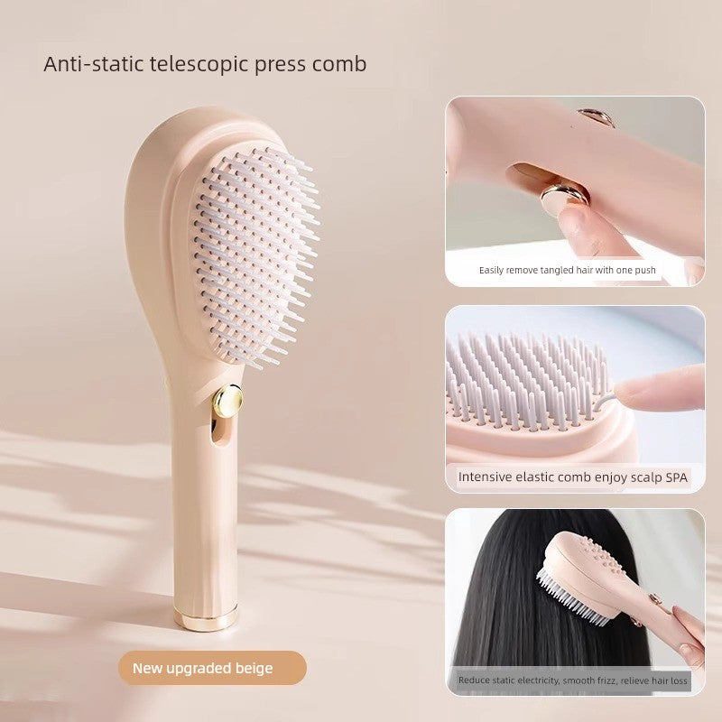 Telescopic Massage Comb Hair Dye Comb Hair Scalp Cleaning Hairdressing Comb Anti-Static Shunfa For Home One-Click Good-looking