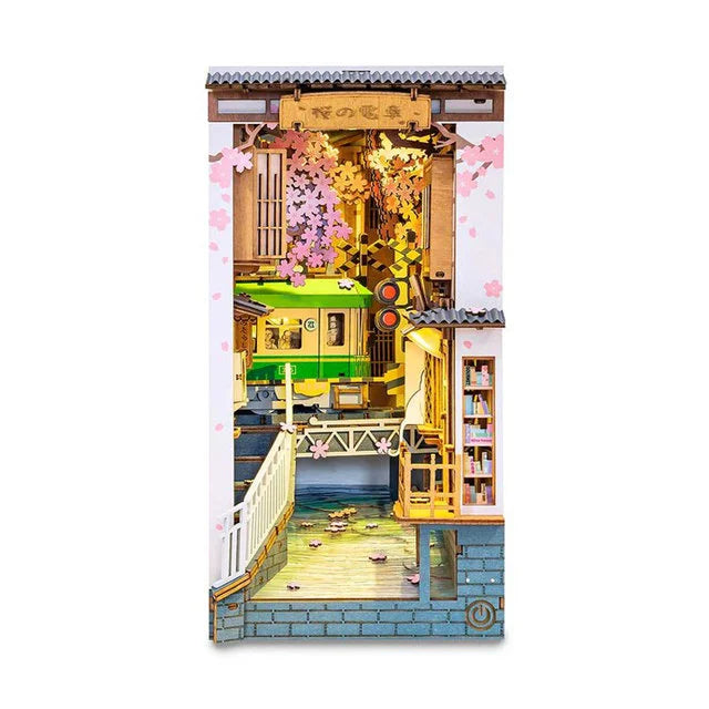 Robotime Rolife DIY Book Nook Wooden Miniature Doll House for Bookshelf Insert Furniture